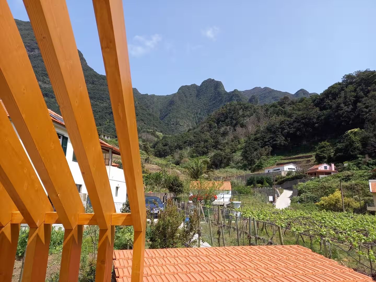 Vista da varanda sobre o vale de São Vicente